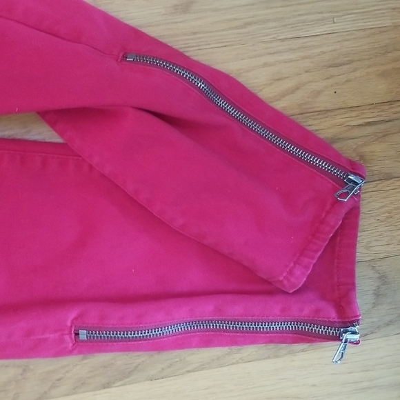 Aeropostale Red Lola Jegging with Zippers 6 Regular - Picture 5 of 6